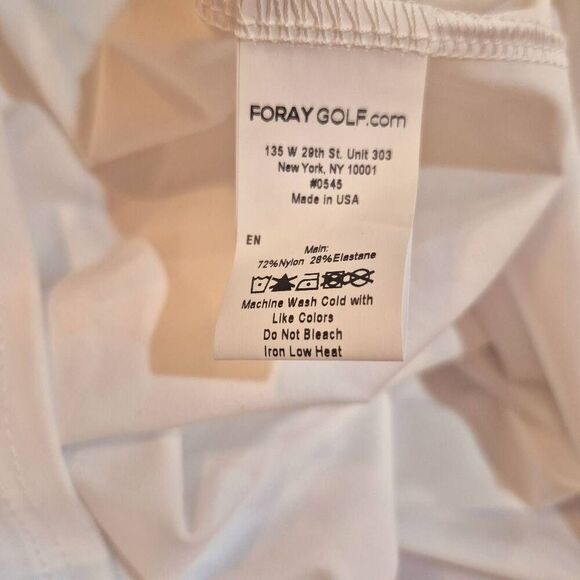 Foray Golf Women's White & Navy Nylon/Spandex Core Sleeveless Polo Shirt NEW - Picture 13 of 14